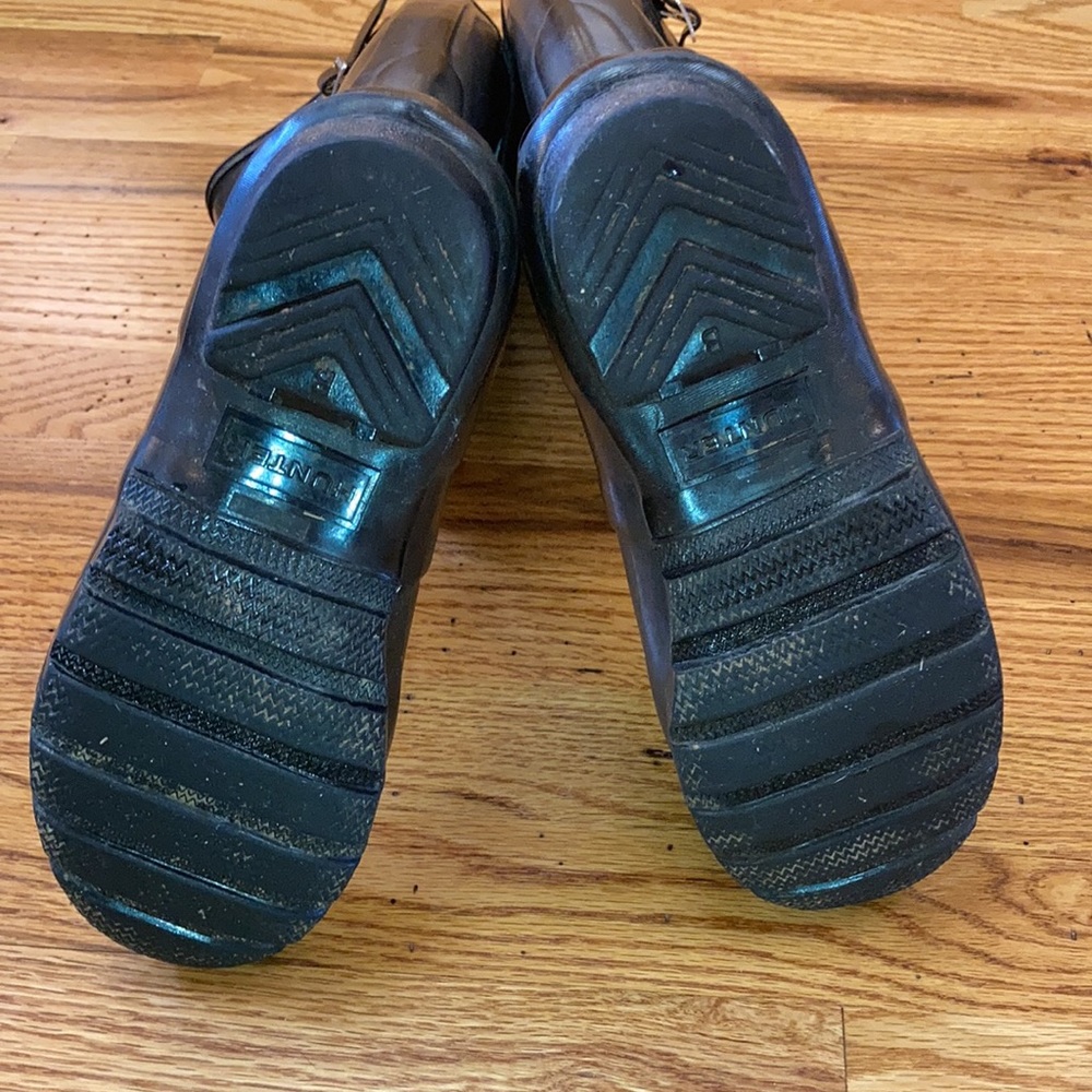 Hunter Original Black Adjustable Gloss Rain Boots - Picture 13 of 15
